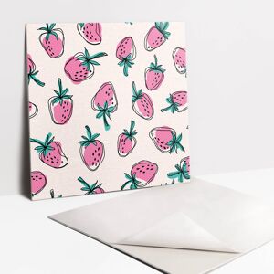 Tulup Decor Peel & Stick Vinyl Kitchen Set Tiles Waterproof Pink Strawberries 30x30 Tulup Decor Peel & Stick Vinyl Kitchen Set Tiles Waterproof Pink Strawberries 30x30