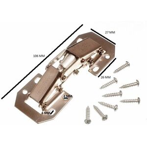 Onestopdiy Easy On Sprung Cabinet Hinge Bzp Bzp Steel With Screws Qty. 20 Pairs Onestopdiy Easy On Sprung Cabinet Hinge Bzp Bzp Steel With Screws Qty. 20 Pairs