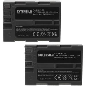 Extensilo 2x Battery For Nikon En-El3e 1600mah Extensilo 2x Battery For Nikon En-El3e 1600mah