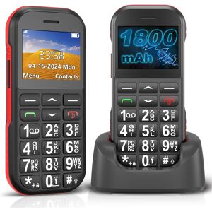 Ukuu Mobile Phone For Elderly, Easy To Use Unlocked Big Button Mobile Phone With Ukuu Mobile Phone For Elderly, Easy To Use Unlocked Big Button Mobile Phone With
