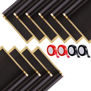 Sodial 3x(100 Sheets Black Flower Wrapping Gold Bouquet Accessories,23 Inch4843 Sodial 3x(100 Sheets Black Flower Wrapping Gold Bouquet Accessories,23 Inch4843