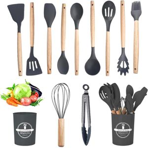 Mqwdgj Kitchen Utensil Set, 12 Pcs Silicone Cooking Utensils Set With Wooden Handle, Ki Mqwdgj Kitchen Utensil Set, 12 Pcs Silicone Cooking Utensils Set With Wooden Handle, Ki