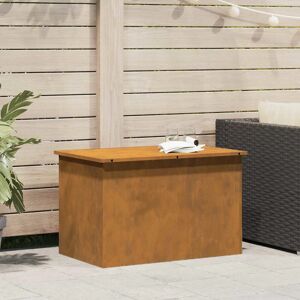 Outdoor Storage Box Brown 80 X 50.5 X 50 Cm Weathering Steel Vidaxl Outdoor Storage Box Brown 80 X 50.5 X 50 Cm Weathering Steel Vidaxl