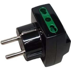 Vimar Model 00324 Power Plug Adapter - Multi-socket, Black, Italian P17/11 Vimar Model 00324 Power Plug Adapter - Multi-socket, Black, Italian P17/11