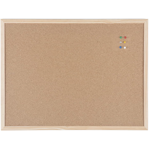 Does Not Apply Cork Notice Board - Wood Frame,Brown- 60 X 45 Cm Does Not Apply Cork Notice Board - Wood Frame,Brown- 60 X 45 Cm