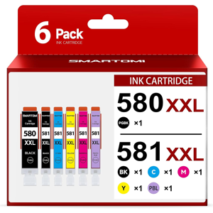 Does Not Apply 580 581 Ink Cartridges Replacement For Canon Pgi-580 Xxl Cli-581 Xxl 6-Pack For Does Not Apply 580 581 Ink Cartridges Replacement For Canon Pgi-580 Xxl Cli-581 Xxl 6-Pack For