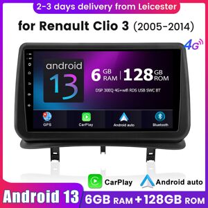 Junsun 6+128gb Android13 Carplay Car Stereo Radio Gps Navi For Renault Clio 3 2005-2014 Junsun 6+128gb Android13 Carplay Car Stereo Radio Gps Navi For Renault Clio 3 2005-2014