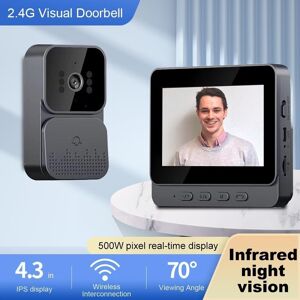 Wireless Video Doorbell Intercom System W/ 4.3'' Screen 1080p Monitor 64gb Card Wireless Video Doorbell Intercom System W/ 4.3'' Screen 1080p Monitor 64gb Card