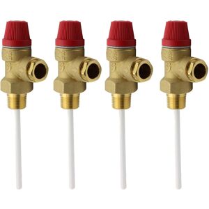 4 X Altecnic Caleffi Temperature & Pressure Relief Valve 1/2\" 7 Bar 90° 4 X Altecnic Caleffi Temperature & Pressure Relief Valve 1/2\" 7 Bar 90°