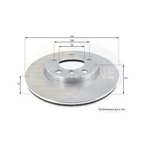 Comline Coated Brake Disc Front Axle To Fit Mini Mini Countryman 10->16, Mini Paceman 12 Comline Coated Brake Disc Front Axle To Fit Mini Mini Countryman 10->16, Mini Paceman 12