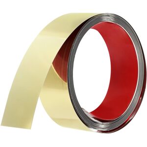 Uxcell 16.4ft X 1.97" Wall Molding Trim, Mirror Finish Metal Strip Trim, Gold Uxcell 16.4ft X 1.97" Wall Molding Trim, Mirror Finish Metal Strip Trim, Gold