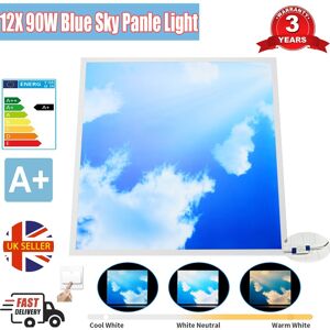 Kartols 12x 90w Sky Cloud Pattern Led Flat Slim Panel Light Ceiling Lamp 600x600 Mm + Dr Kartols 12x 90w Sky Cloud Pattern Led Flat Slim Panel Light Ceiling Lamp 600x600 Mm + Dr