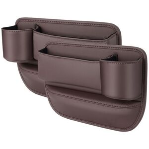 Sodial 2x(Car Leather Cup Holder Bag, Car Storage Box With Cup Holder, Car4123 Sodial 2x(Car Leather Cup Holder Bag, Car Storage Box With Cup Holder, Car4123