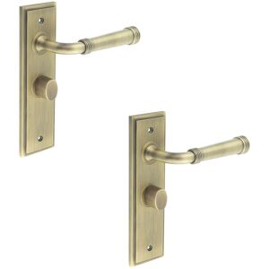 2 Pack Antique Brass Bathroom Door Handle With Backplate And Turn Rele Variant 1 2 Pack Antique Brass Bathroom Door Handle With Backplate And Turn Rele Variant 1