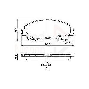 Comline Brake Pad Front Axle To Fit Nissan Qashqai 19->, Rogue 07->13, X-Trail 14->, Ren Comline Brake Pad Front Axle To Fit Nissan Qashqai 19->, Rogue 07->13, X-Trail 14->, Ren