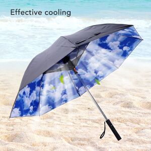 Sun Umbrella With Built In Fan 3000mah Usb Rechargeable Foldable Portable Co Set Sun Umbrella With Built In Fan 3000mah Usb Rechargeable Foldable Portable Co Set