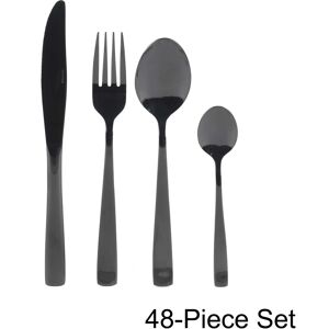 Salter Cutlery Set Black Stainless Steel 48 Piece 12 Person Tableware Regal Salter Cutlery Set Black Stainless Steel 48 Piece 12 Person Tableware Regal