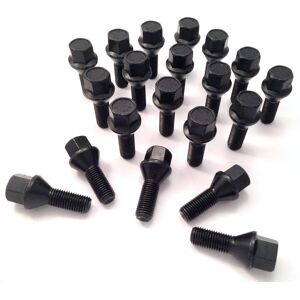 Bimecc Wheel Bolts In Black M12 X 1.5, 17mm Hex, Taper Seat - Vauxhall X 20 Bimecc Wheel Bolts In Black M12 X 1.5, 17mm Hex, Taper Seat - Vauxhall X 20