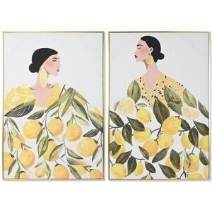 Canvas Home Esprit Yellow Green Mediterranean Chica 82,5 X 3,5 X 122,5 Cm [2 Canvas Home Esprit Yellow Green Mediterranean Chica 82,5 X 3,5 X 122,5 Cm [2