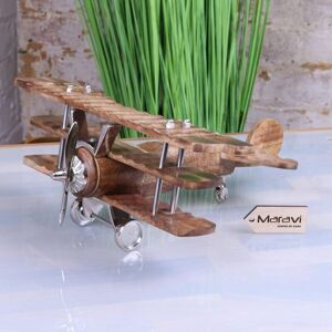 Maravi Narpala Mango Wood Airplane Model 33cm Desk Ornament Decor Maravi Narpala Mango Wood Airplane Model 33cm Desk Ornament Decor
