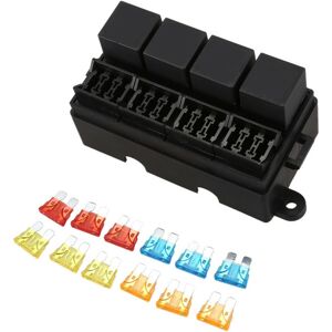 Bcsmmcar 12 Way Blade Fuse Holder Box With Spade Terminals And 40a Relay For Car Boat Bcsmmcar 12 Way Blade Fuse Holder Box With Spade Terminals And 40a Relay For Car Boat