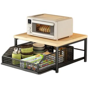 Sodial 2x(Space-Saving Shelf Drawer & Wire Basket Sturdy Hardwood Shelf Black T6d2) Sodial 2x(Space-Saving Shelf Drawer & Wire Basket Sturdy Hardwood Shelf Black T6d2)