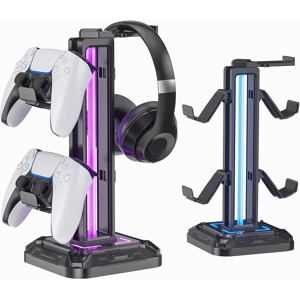 Does Not Apply Headset Stand With 9 Light Modes - Gaming Controller Holder For Desk - Rotatable Does Not Apply Headset Stand With 9 Light Modes - Gaming Controller Holder For Desk - Rotatable