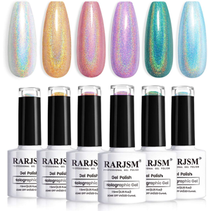 Does Not Apply Holographic Gel Nail Polish Set Summer Colors Glitter Gel Polishes Kit Rose Gold Does Not Apply Holographic Gel Nail Polish Set Summer Colors Glitter Gel Polishes Kit Rose Gold