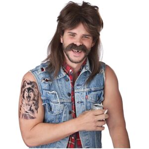 California Costume Collections Lone Wolf Mullet 80s Brown Bogan White Trash Redneck Mens Costume Wig Moustache California Costume Collections Lone Wolf Mullet 80s Brown Bogan White Trash Redneck Mens Costume Wig Moustache
