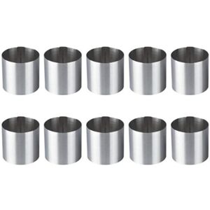 Sodial 20 Pieces Stainless Steel Mousse Rings Round Biscuit Cutter Cake Mold9054 Sodial 20 Pieces Stainless Steel Mousse Rings Round Biscuit Cutter Cake Mold9054