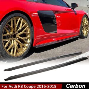 Rio For Audi R8 Coupe 2016-2018 Real Carbon Fiber Side Skirts Extensions Lip Panel Rio For Audi R8 Coupe 2016-2018 Real Carbon Fiber Side Skirts Extensions Lip Panel