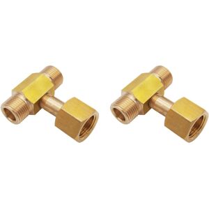 Sodial 2x W21.8-14 Co2 Tank Bottle Brass Threaded Tee Fitting 3 Way Connector8819 Sodial 2x W21.8-14 Co2 Tank Bottle Brass Threaded Tee Fitting 3 Way Connector8819