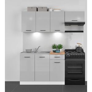 Impact Furniture Kitchen Cabinets 5 Unit Set Complete Wall Base Cupboards Grey Gloss 170cm Junona Impact Furniture Kitchen Cabinets 5 Unit Set Complete Wall Base Cupboards Grey Gloss 170cm Junona