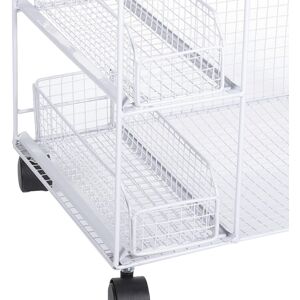 Mobile Storage Rack With Wheels Sturdy Space Saving Organizer For Kitchen Use Mobile Storage Rack With Wheels Sturdy Space Saving Organizer For Kitchen Use