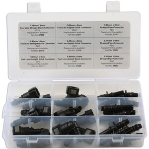 Connect Assorted Straight & Angled Fuel Line Quick Connectors 24pc 34029 Connect Assorted Straight & Angled Fuel Line Quick Connectors 24pc 34029