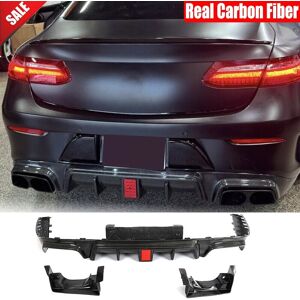 Speed_turning For Benz C238 E300 E400 Sport Real Carbon Rear Bumper Diffuser Lip W/exhaust Tip Speed_turning For Benz C238 E300 E400 Sport Real Carbon Rear Bumper Diffuser Lip W/exhaust Tip