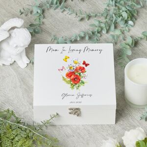 Ukgiftstoreonline Personalised Large Mum Remembrance Keepsake Wooden Box Flowers Uv-804-L Ukgiftstoreonline Personalised Large Mum Remembrance Keepsake Wooden Box Flowers Uv-804-L