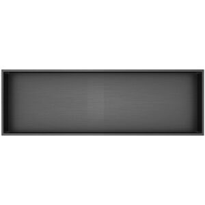 Enki Recess Shower Niche Double Shelf Storage Bathroom Alcove Gunmetal Grey 900x300 Enki Recess Shower Niche Double Shelf Storage Bathroom Alcove Gunmetal Grey 900x300