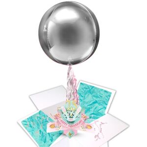 Love Kates 25 Years Happy 25th Anniversary Pop Up Card & Floating Balloon In A Box Surprise Love Kates 25 Years Happy 25th Anniversary Pop Up Card & Floating Balloon In A Box Surprise