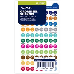 Filofax Quality Decorative Multifit Assorted Organiser Stickers In Small Size Filofax Quality Decorative Multifit Assorted Organiser Stickers In Small Size