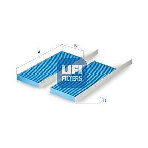 Ufi Cabin Air Filter With Antibacterial Action Fits Renault Latitude 34.287.00 Ufi Cabin Air Filter With Antibacterial Action Fits Renault Latitude 34.287.00