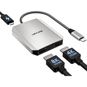 Usb C To Dual Hdmi Adapter, Wavlink Dual 4k@60hz Hdmi Adapter With 100w Power D Usb C To Dual Hdmi Adapter, Wavlink Dual 4k@60hz Hdmi Adapter With 100w Power D