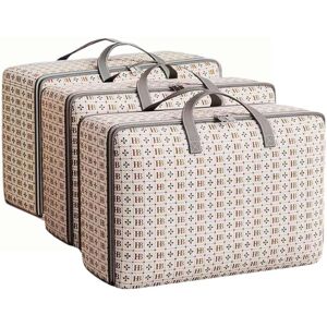 Tnjidg 3 Pack 120l Large Storage Bags With Reinforced Handle, Zips, Clothes Organiser, Tnjidg 3 Pack 120l Large Storage Bags With Reinforced Handle, Zips, Clothes Organiser,