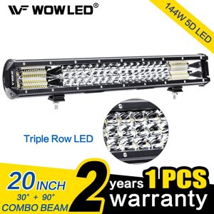 Wowled 20'' 5d 144w Led Work Light Bar Flood Spot Combo For Truck Suv Boat Light Wowled 20'' 5d 144w Led Work Light Bar Flood Spot Combo For Truck Suv Boat Light