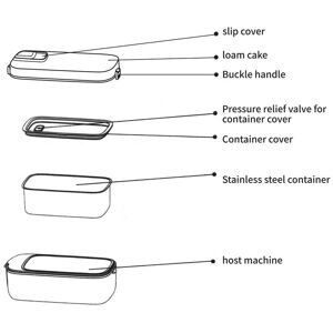 Portable Food Warmer 40w Leakproof Cordless Electric Lunch Box 1l For Outdoor Portable Food Warmer 40w Leakproof Cordless Electric Lunch Box 1l For Outdoor