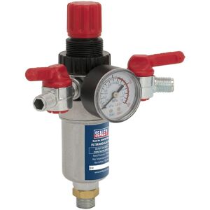 Sealey Air Filter/regulator 3/8"Bsp Male To 1/4"Bsp Male Sa4fr/38 Sealey Air Filter/regulator 3/8"Bsp Male To 1/4"Bsp Male Sa4fr/38