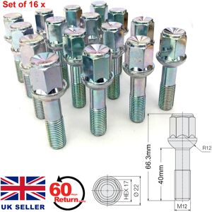 M12x1.5 Radius Seat Car Wheel Bolts 16 X Alloy Wheel Bolts For Mercedes Benz E-Class (1985-03) W124 W210 Nuts M12x1.5 Radius Seat Car Wheel Bolts 16 X Alloy Wheel Bolts For Mercedes Benz E-Class (1985-03) W124 W210 Nuts