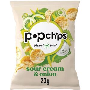 Popchips Sour Cream And Onion Crisps 23g (Pack Of 24) 701432 Popchips Sour Cream And Onion Crisps 23g (Pack Of 24) 701432