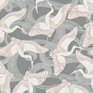 12621 - Ted Baker Fantasia Birds Cranes Grey Brown Cream Galerie Wallpaper 12621 - Ted Baker Fantasia Birds Cranes Grey Brown Cream Galerie Wallpaper