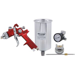 Neilsen Hvlp Gravity Feed Air Spray Gun Kit Air Regulator Valve Gauge 1.4 & 2mm Nozzles Neilsen Hvlp Gravity Feed Air Spray Gun Kit Air Regulator Valve Gauge 1.4 & 2mm Nozzles